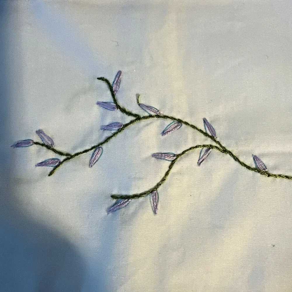 Hand stitched with intial M Pillowcases Standard Size